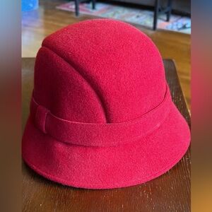Jcrew Elegant Red Women's Cloche Hat size s/m